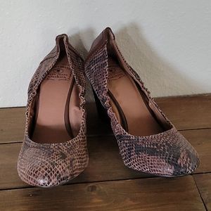 Lucky brand snakeskin wedges